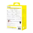 Baseus Enjoyment Max autós töltő USB-C+USB-C kábelekkel 60W Fekete