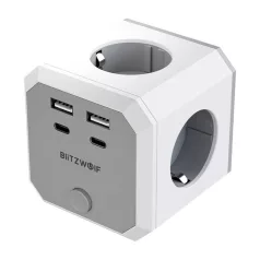   BlitzWolf BW-EC2 8 az 1-ben aljzat (4xAC / 2 x USB-A / 2 x USB-C)