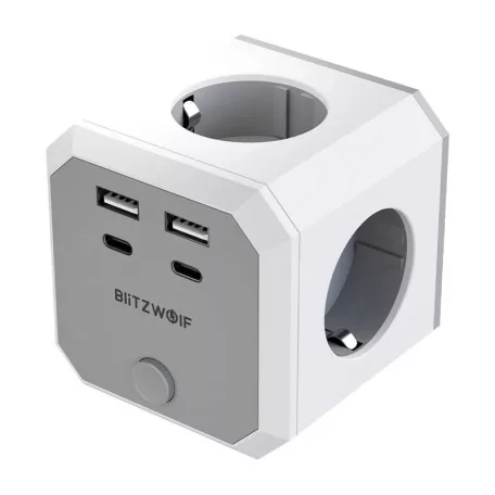 BlitzWolf BW-EC2 8 az 1-ben aljzat (4xAC / 2 x USB-A / 2 x USB-C)