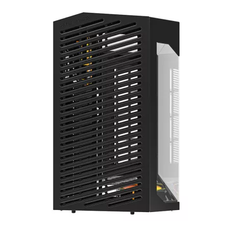 Darkflash DY470 számítógépház (fekete) + 4 ventilátor + GPU konzol