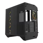 Darkflash DY470 számítógépház (fekete) + 4 ventilátor + GPU konzol