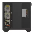 Darkflash DY470 számítógépház (fekete) + 4 ventilátor + GPU konzol