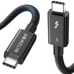 BlitzWolf BW-HDC8 USB-C-USB-C kábel, 240W, 0,5m (fekete)
