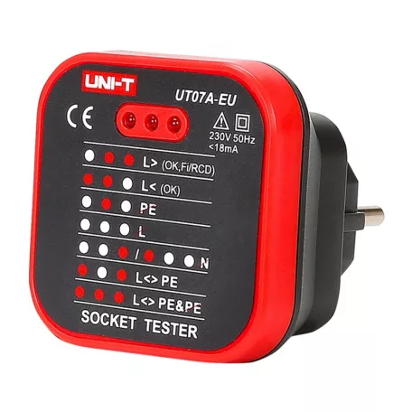 UNI-T UT07A-EU konnektor tesztelő készülék