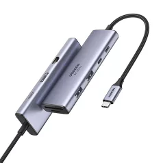   Ugreen CM498 USB-C hub, 3x USB, HDMI, VGA, RJ45, SD/TF, PD 100W