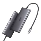 Ugreen CM639 USB-C Hub, HDMI, VGA, 2x USB-C 3.2 10Gbps, 2x USB, SD/TF, RJ45, AUX 3.5mm, PD, 4K 60 Hz