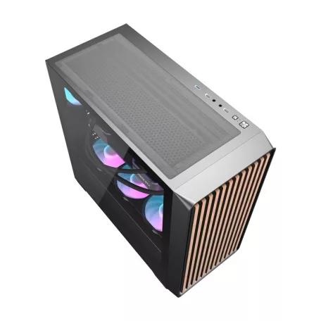 Darkflash DS900WD számítógépház (fekete) + 4 ventilátor