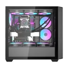 Darkflash DS900WD számítógépház (fekete) + 4 ventilátor