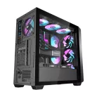 Darkflash DS900WD számítógépház (fekete) + 4 ventilátor