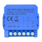 Intelligens 1 csatornás WiFi kapcsolómodul feszültségmentes egyenáramú érintkezővel Avatto WSM16-DC-1