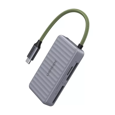 UGREEN CM868 USB-C kártyaolvasó, 2xSD 1xTF 170Mbps (szürke)