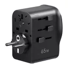Ugreen S550 univerzális utazási adapter / hálózati töltő, 65W, 2x USB-C, 1x USB-A