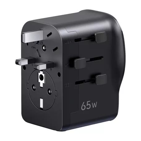 Ugreen S550 univerzális utazási adapter / hálózati töltő, 65W, 2x USB-C, 1x USB-A