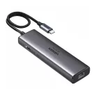 UGREEN CM512 6 az 1-ben USB-C adapter, HDMI 4K@60Hz, 2x USB, RJ45, 100 W, PD