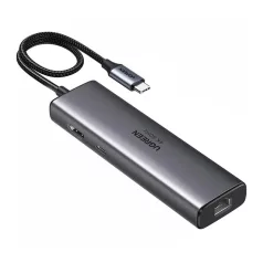  UGREEN CM512 6 az 1-ben USB-C adapter, HDMI 4K@60Hz, 2x USB, RJ45, 100 W, PD