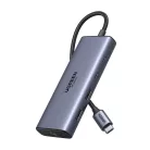UGREEN CM639 10 az 1-ben USB-C adapter/hub, 2x HDMI, 2x USB, RJ45, SD/TF, 100 W PD