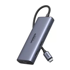   UGREEN CM639 10 az 1-ben USB-C adapter/hub, 2x HDMI, 2x USB, RJ45, SD/TF, 100 W PD