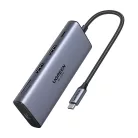 UGREEN CM639 10 az 1-ben USB-C adapter/hub, 2x HDMI, 2x USB, RJ45, SD/TF, 100 W PD