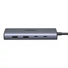UGREEN CM639 10 az 1-ben USB-C adapter/hub, 2x HDMI, 2x USB, RJ45, SD/TF, 100 W PD