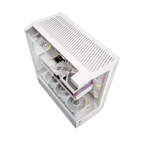 Darkflash DY460 számítógépház (fehér) + 4 ARGB ventilátorok