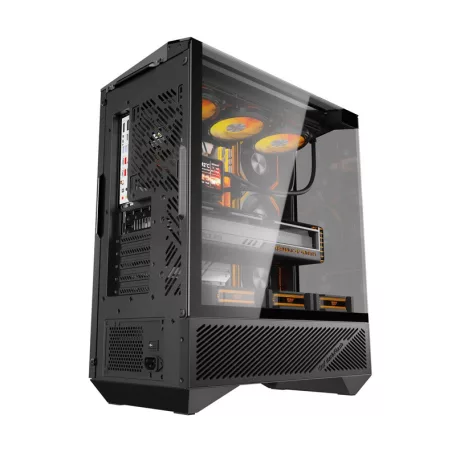 Darkflash DY460 számítógépház (fekete) + 4 ARGB ventilátorok