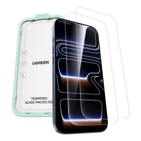 Ugreen SP1144 edzett üveg iPhone 17 Pro Max készülékhez (2 db)