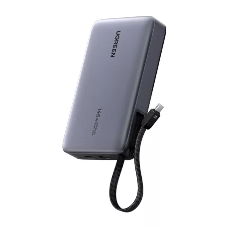 Powerbank 20000 mAh, UGREEN PB551, 145W, visszahúzható kábellel
