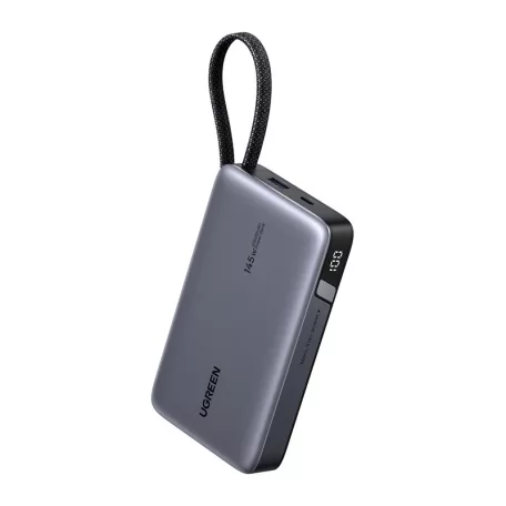 Powerbank 20000 mAh, UGREEN PB551, 145W, visszahúzható kábellel