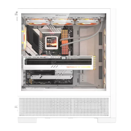 DarkFlash AIRNOVA számítógép-ház (fehér) + 3 ventilátor