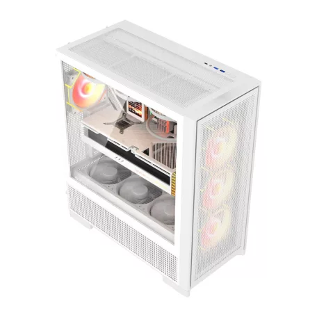 DarkFlash AIRNOVA számítógép-ház (fehér) + 3 ventilátor