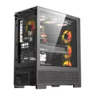 DarkFlash AIRNOVA számítógép-ház (fekete) + 3 ventilátor
