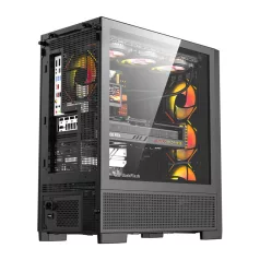   DarkFlash AIRNOVA számítógép-ház (fekete) + 3 ventilátor