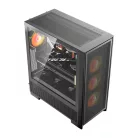 DarkFlash AIRNOVA számítógép-ház (fekete) + 3 ventilátor
