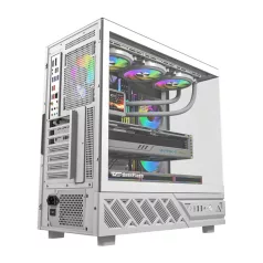 DarkFlash DS950 számítógép-ház (fehér) + 6 ventilátor