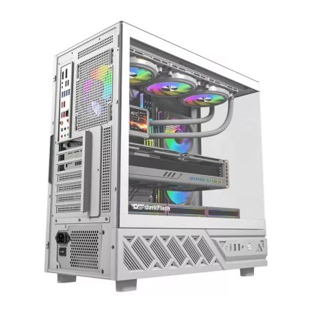 DarkFlash DS950 számítógép-ház (fehér) + 6 ventilátor