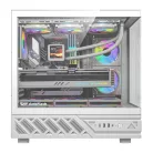 DarkFlash DS950V számítógép-ház kijelzővel (fehér) + 6 ventilátor