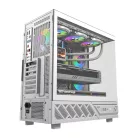DarkFlash DS950V számítógép-ház kijelzővel (fehér) + 6 ventilátor