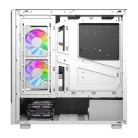 DarkFlash DS950V számítógép-ház kijelzővel (fehér) + 6 ventilátor