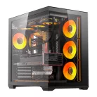 DarkFlash C280 számítógép-ház (fekete) + 7 ventilátor