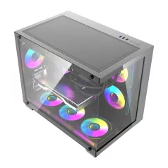   DarkFlash B275 PRO számítógép-ház (fekete) + 6 ventilátor