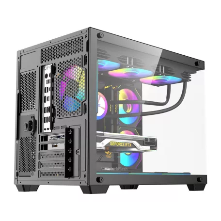 DarkFlash B275 PRO számítógép-ház (fekete) + 6 ventilátor