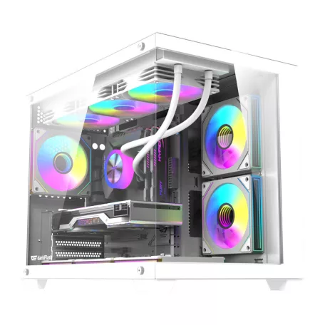 DarkFlash B275 PRO számítógép-ház (fehér) + 6 ventilátor