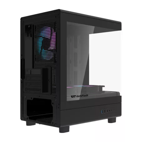 Darkflash DB330M számítógép-ház + 3 ventilátor (fekete)