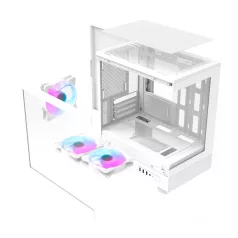   Darkflash DB330M számítógép-ház + 3 ventilátor (fehér)