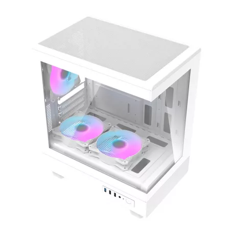 Darkflash DB330M számítógép-ház + 3 ventilátor (fehér)