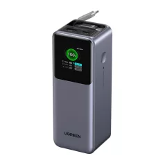   Ugreen PB726 20000 mAh-s power bank USB + USB-C, 165 W, beépített kábellel (szürke)