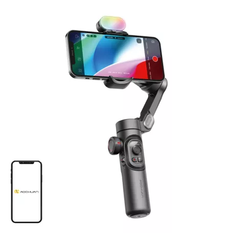 AOCHUAN XE gimbal RGB-megvilágítással (fekete)