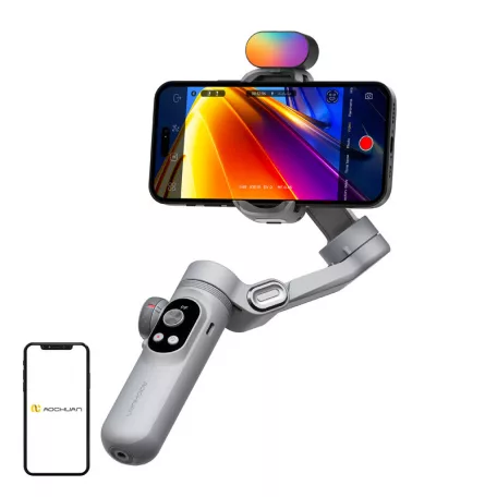 AOCHUAN X Pro gimbal RGB-megvilágítással (szürke)