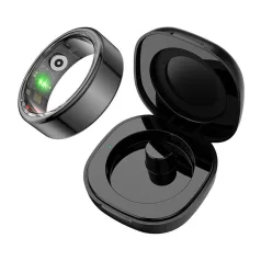   COLMI R02 okosgyűrű, 9-es méret, 18,9 mm (fekete) + töltőtok