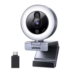  Ugreen CM910 webkamera, 2K, 30 FPS, USB, LED-es megvilágítás, beépített mikrofon